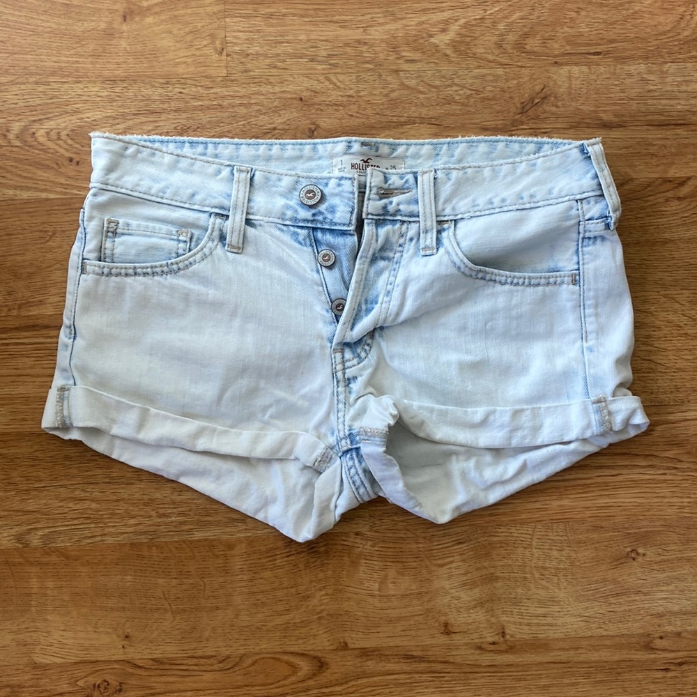 Hollister Button Up Denim Shorts